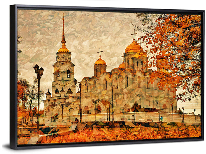 Dormition Cathedral Vladimir Wall Art as a framed canvas