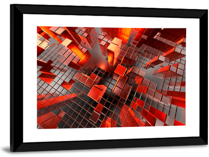 Future City Abstract Wall Art as a framed print