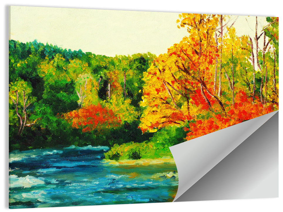Maple River in Autumn Wall Art