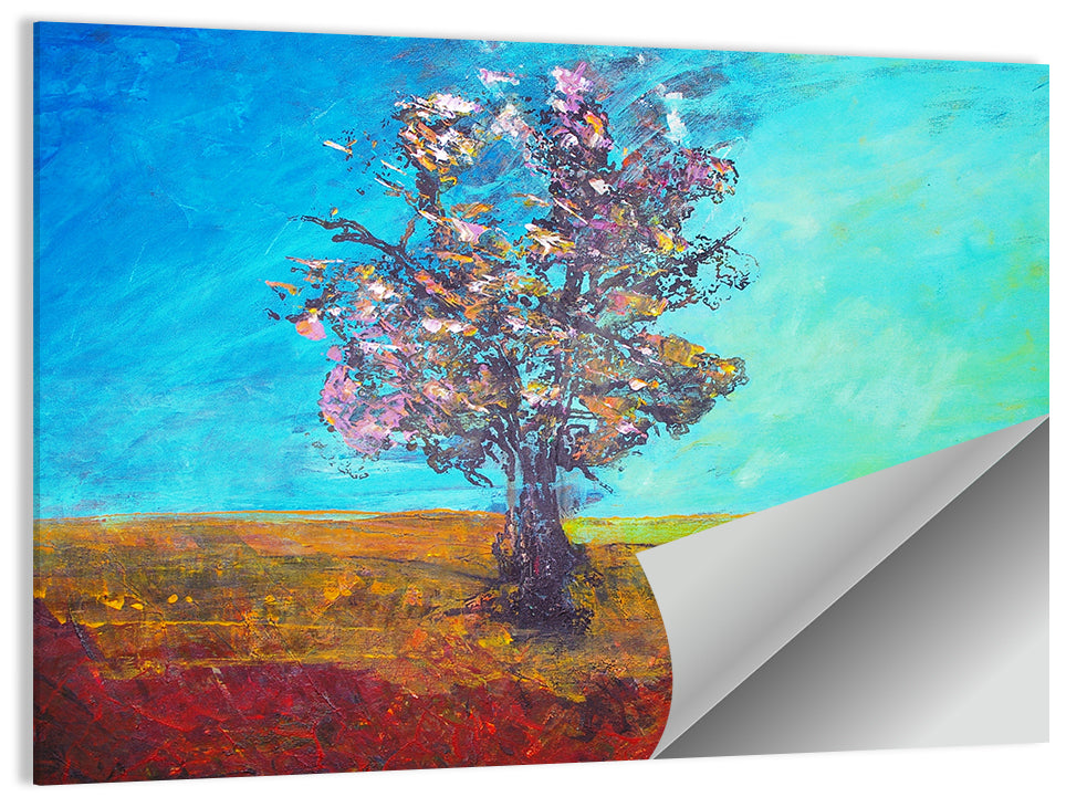Lone Tree Illustration Wall Art