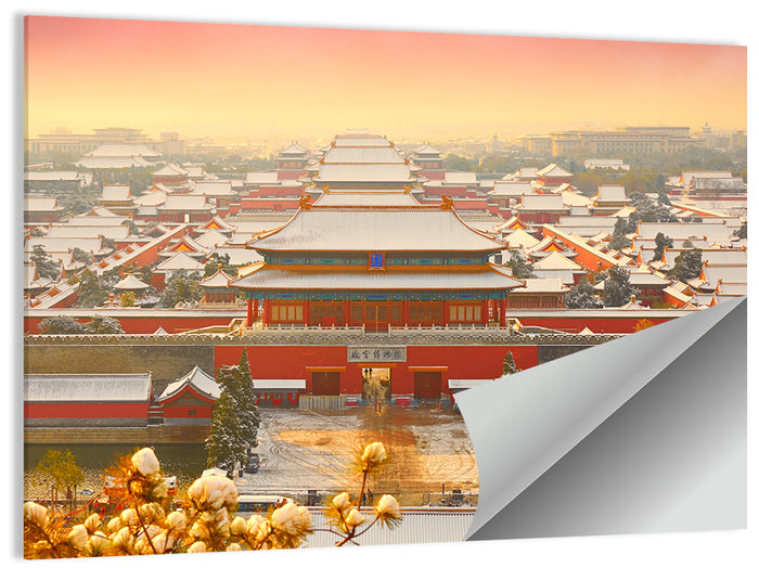 Forbidden City Gateway at Golden Hour Wall Art as a poster print