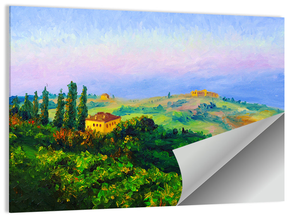 Tuscany Twilight Villa Wall Art