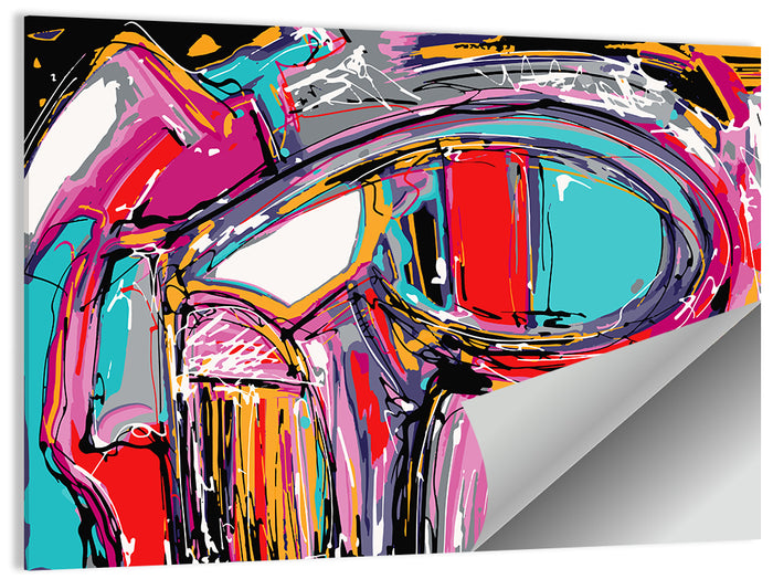 Elliptical Swirl Abstract Wall Art as a poster print
