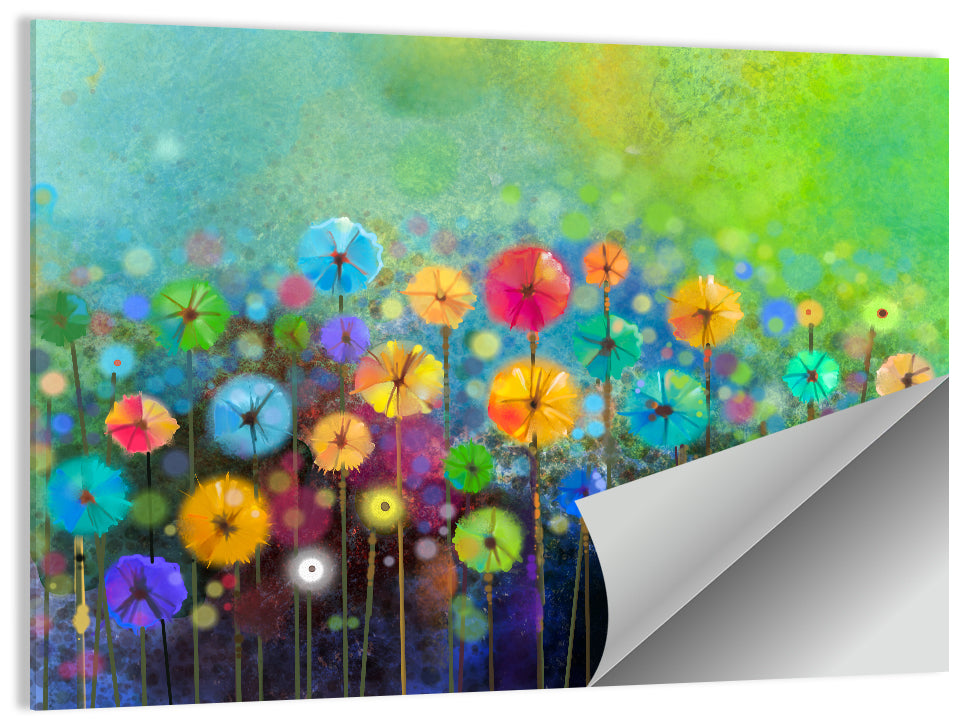 Dreamy Wildflower Watercolor Wall Art