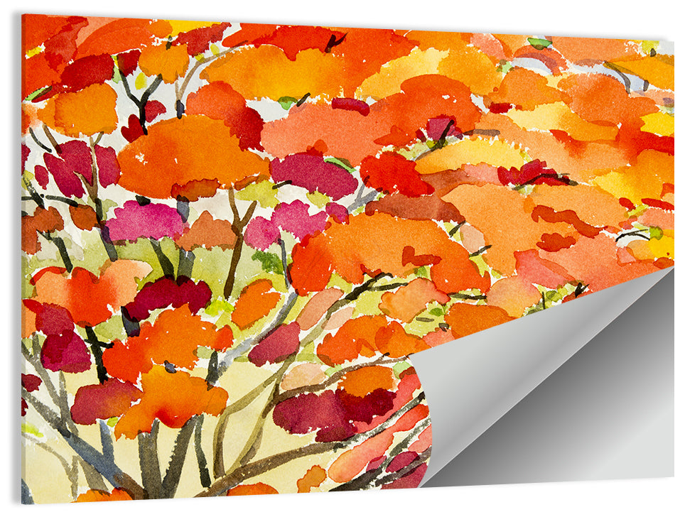 Autumn Canopy Abstract Wall Art