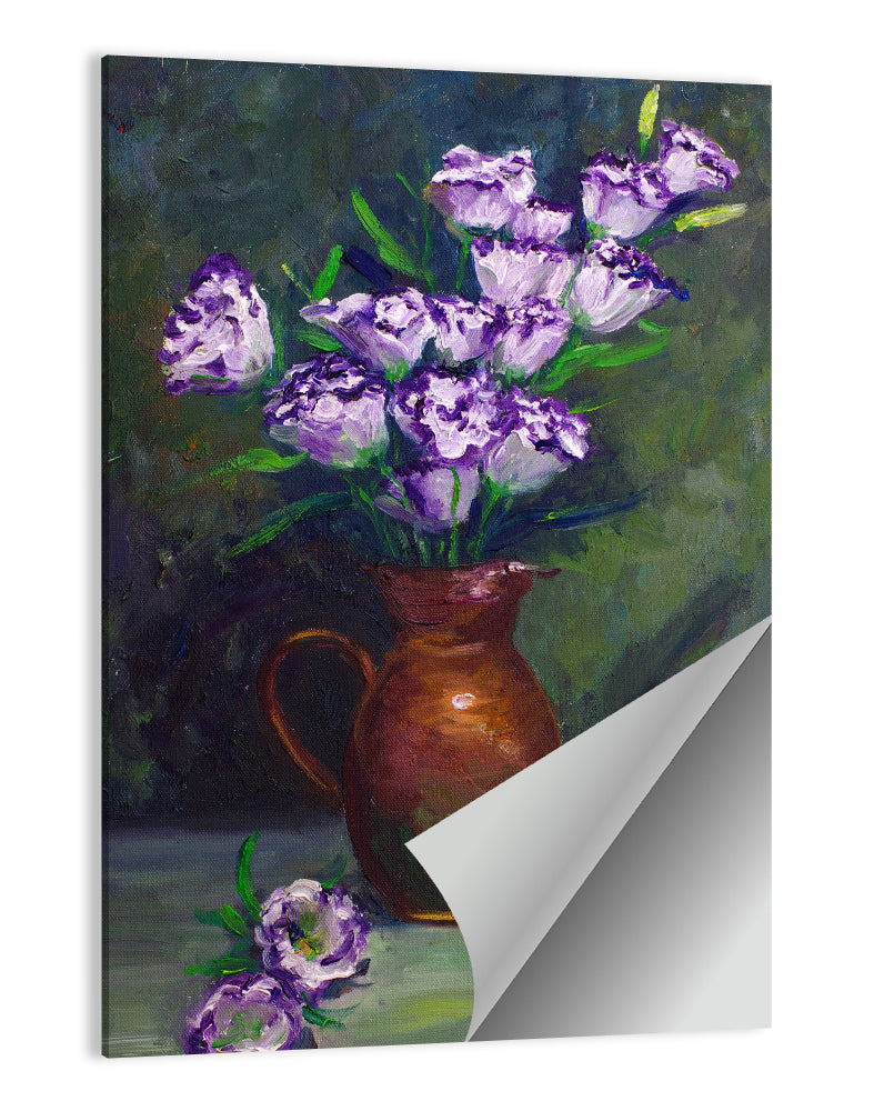 Balloon Flowers in Copper Pitcher Wall Art