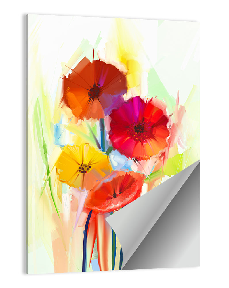 Painterly Gerbera Bouquet Wall Art