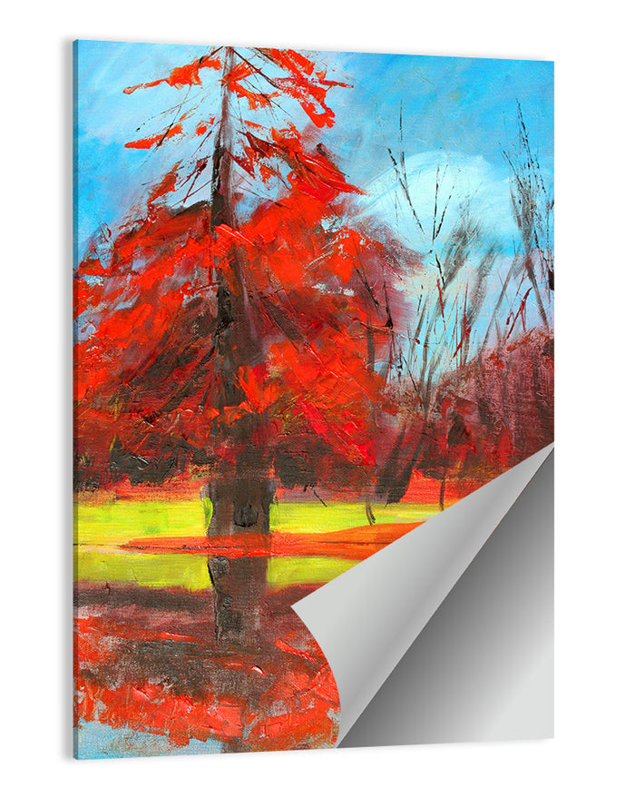 Autumn Reflection Tree Wall Art as a poster print