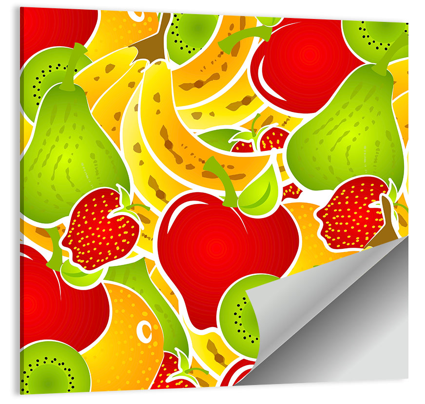 Healthy Fruit Pattern Wall Art