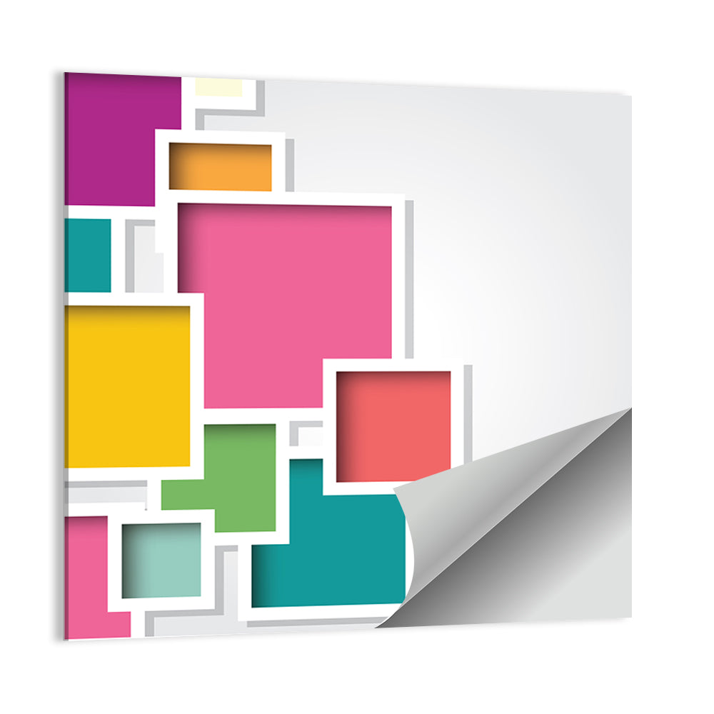 3d Layered Square Composition Wall Art