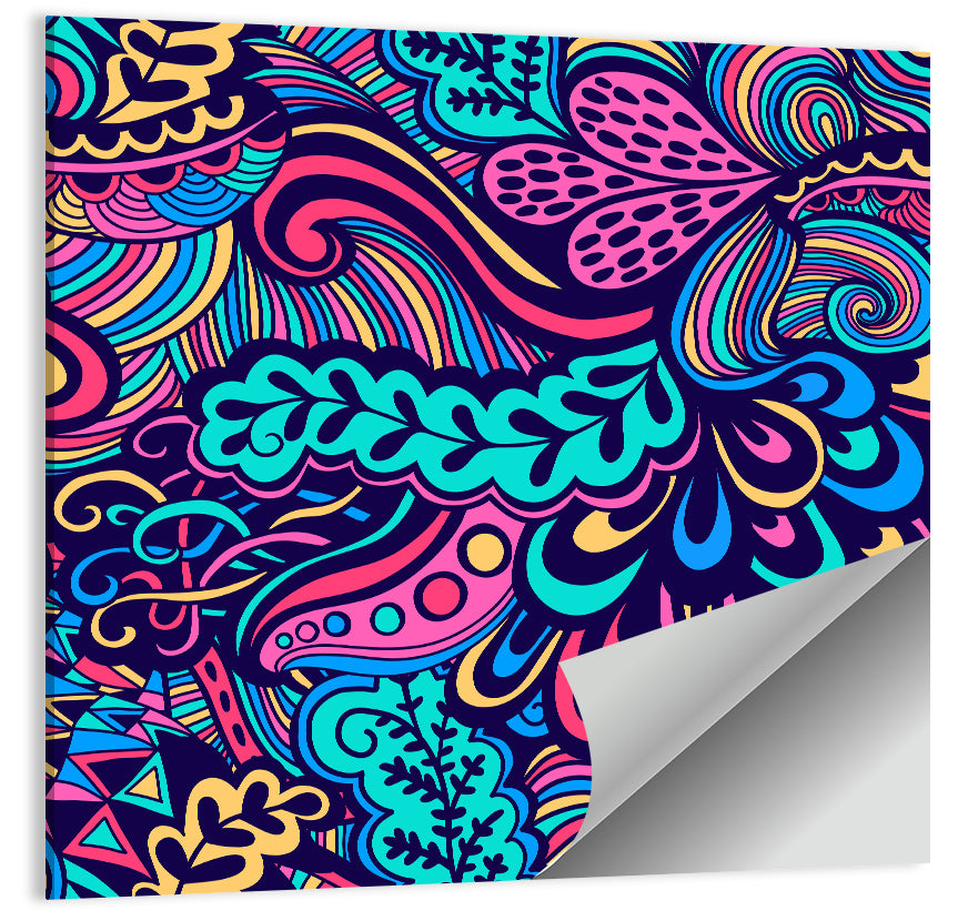 Playful Floral Seamless Pattern Wall Art