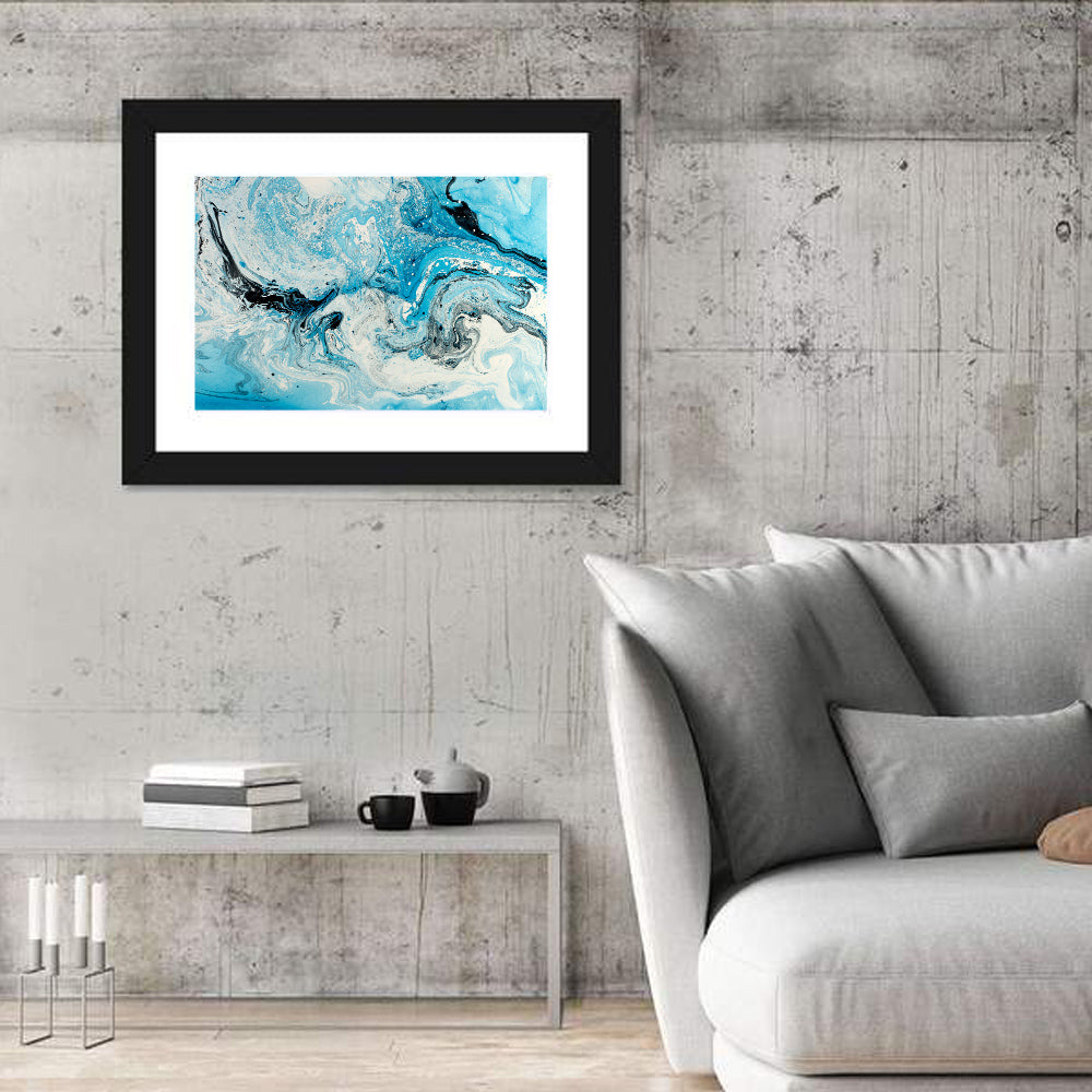 Marbled Ocean Swirl Wall Art