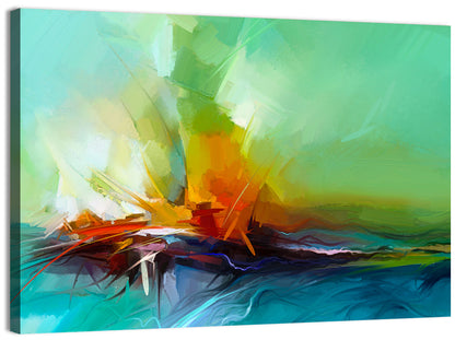 Converging Light Abstract Landscape Wall Art