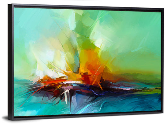 Converging Light Abstract Landscape Wall Art