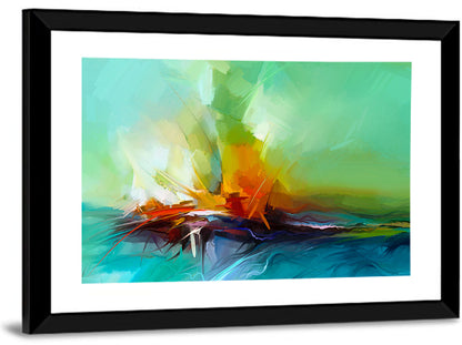 Converging Light Abstract Landscape Wall Art