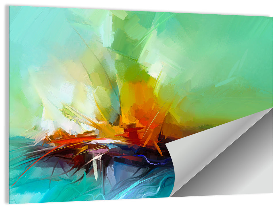 Converging Light Abstract Landscape Wall Art
