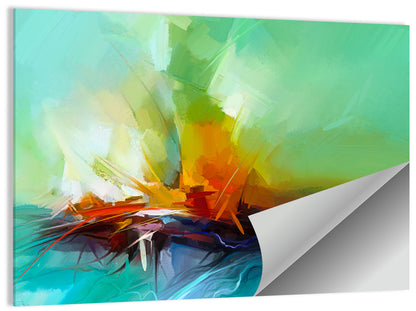 Converging Light Abstract Landscape Wall Art