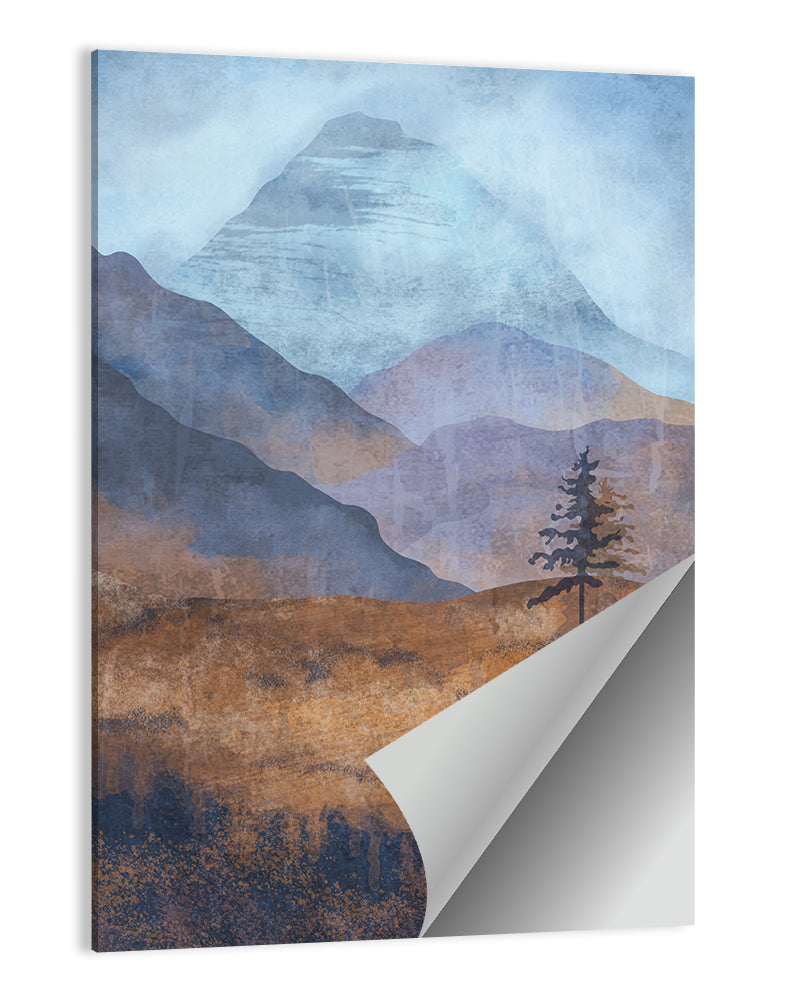 Textured Mountain Landscape Wall Art
