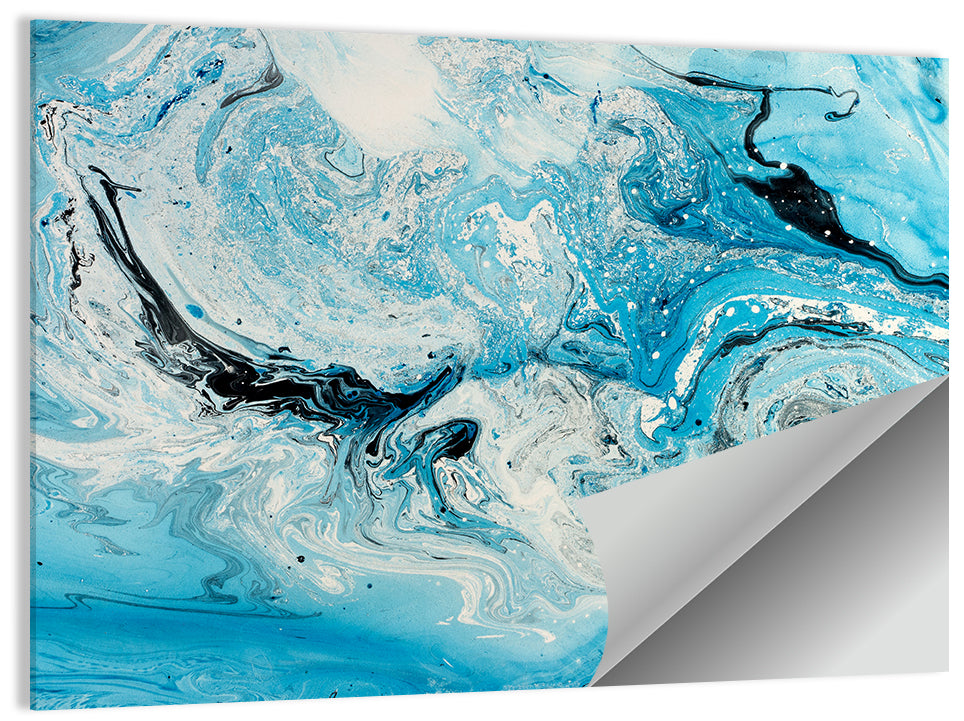 Marbled Ocean Swirl Wall Art
