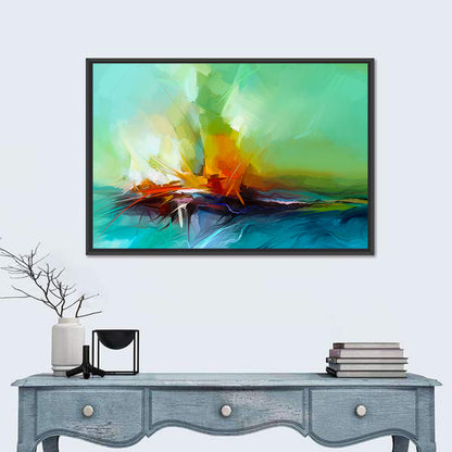Converging Light Abstract Landscape Wall Art