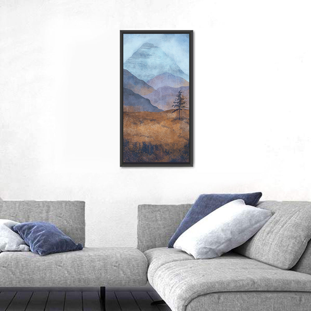 Textured Mountain Landscape Wall Art