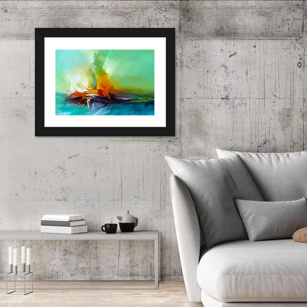 Converging Light Abstract Landscape Wall Art