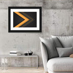Layered Chevron Arrow Abstract Wall Art