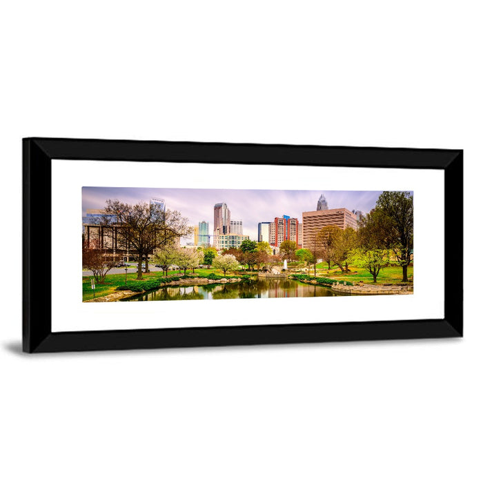 Charlotte Skyline at Marshall Park Wall Art as a framed print