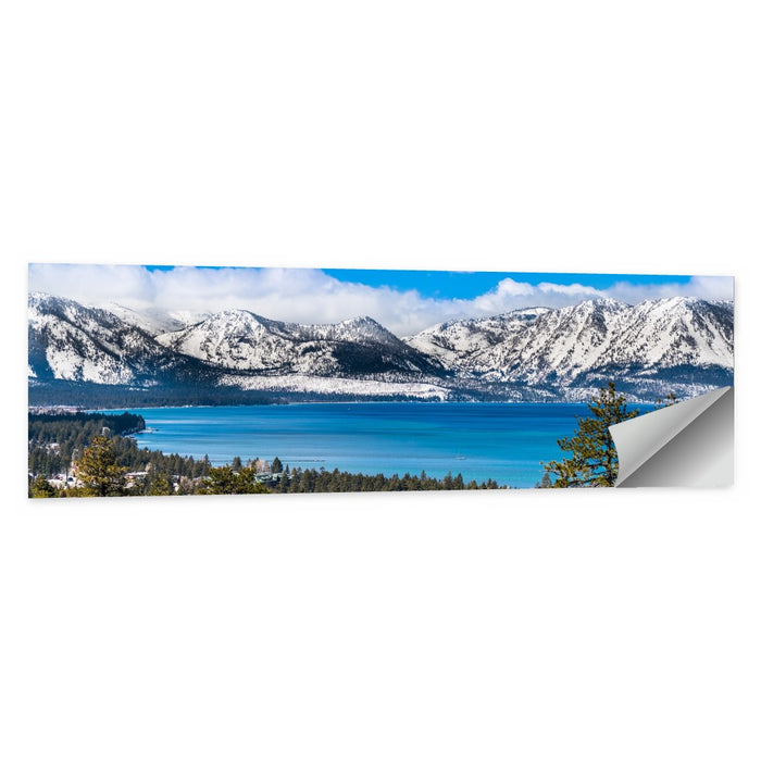 Lake Tahoe Snow-capped Sierra Peaks Wall Art as a poster print