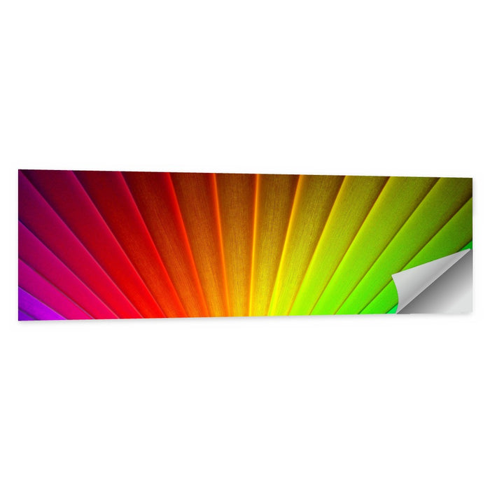 Geometric Rainbow Rays Wall Art as a poster print