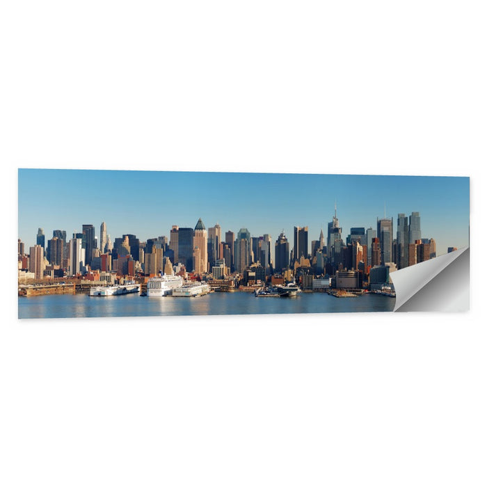 Manhattan Harbor Skyline Wall Art as a poster print