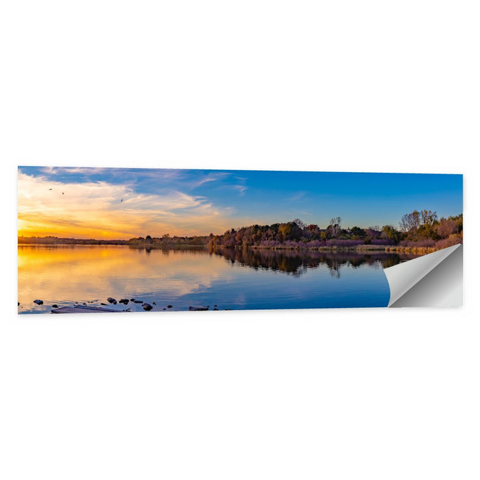 Zorinsky Lake Golden Hour Wall Art as a poster print