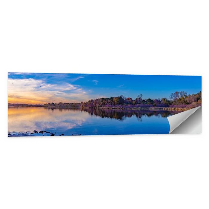 Lake Zorinsky Sunset Reflection Wall Art as a poster print