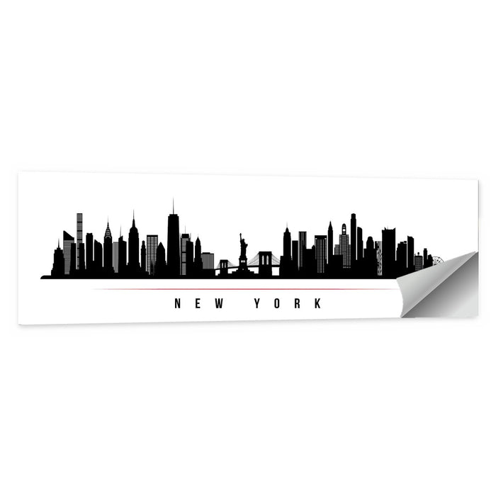 New York Skyline Silhouette Wall Art as a poster print