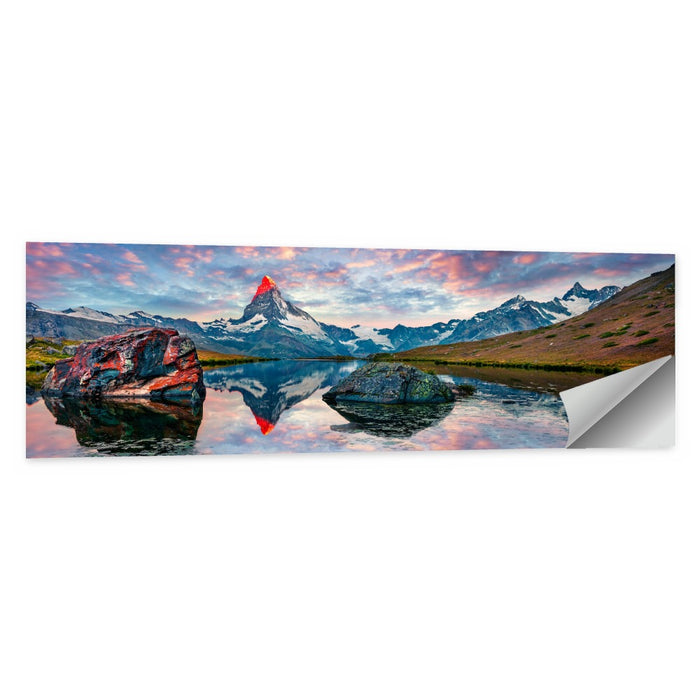 Stellisee Sunrise Reflection Wall Art as a poster print