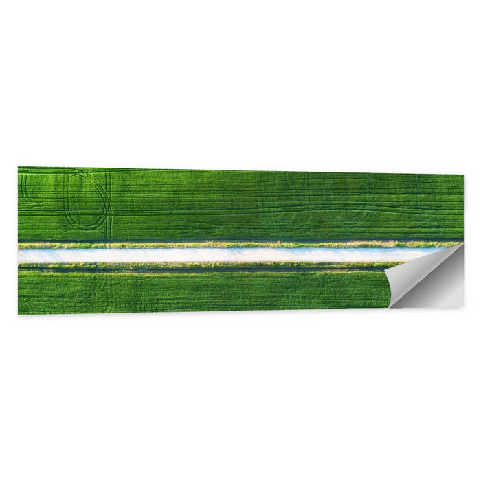 Aerial Irrigation Canal View Wall Art as a poster print