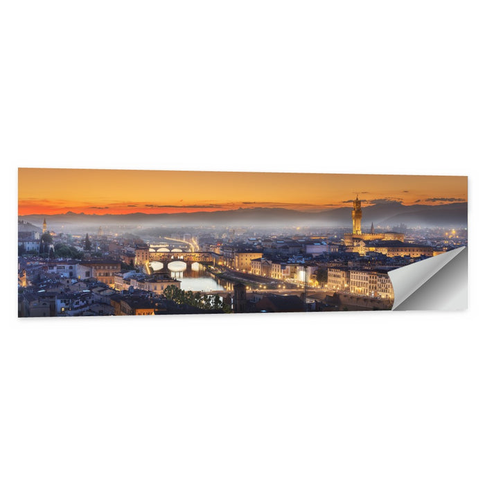 Florence Sunset Over the Arno Wall Art as a poster print