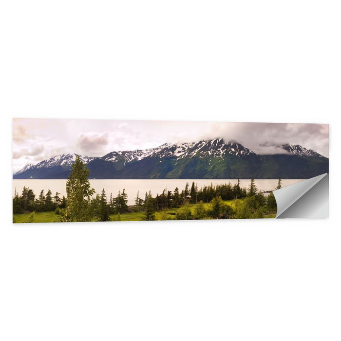 Alaska Mountain Lake View Wall Art as a poster print