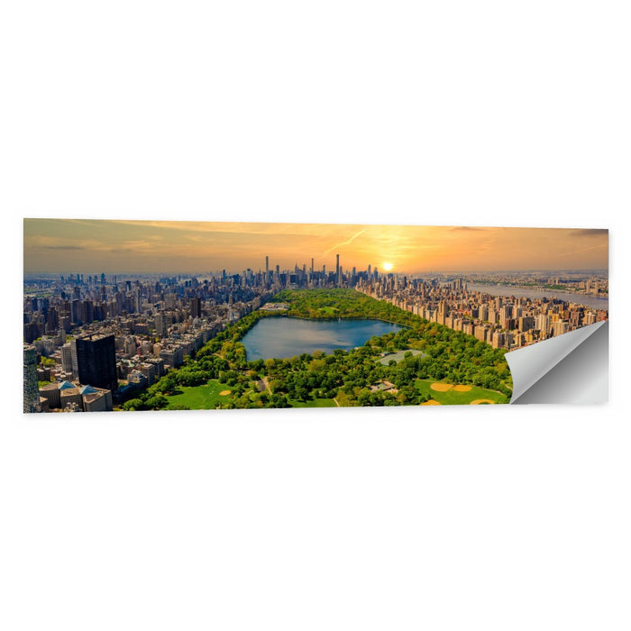 Central Park Reservoir at Dusk Wall Art as a poster print