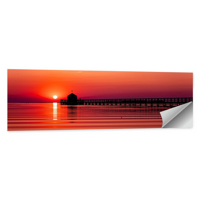 Wooden Pier at Sunset Wall Art as a poster print