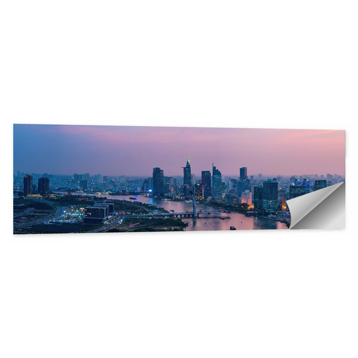 Ho Chi Minh City Skyline at Dusk Wall Art as a poster print