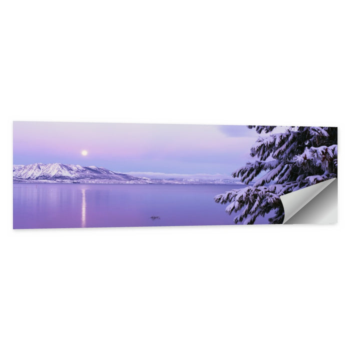Moonlit Lake Tahoe Wall Art as a poster print