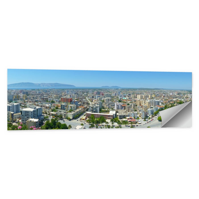 Vlore Coastal Cityscape Wall Art as a poster print