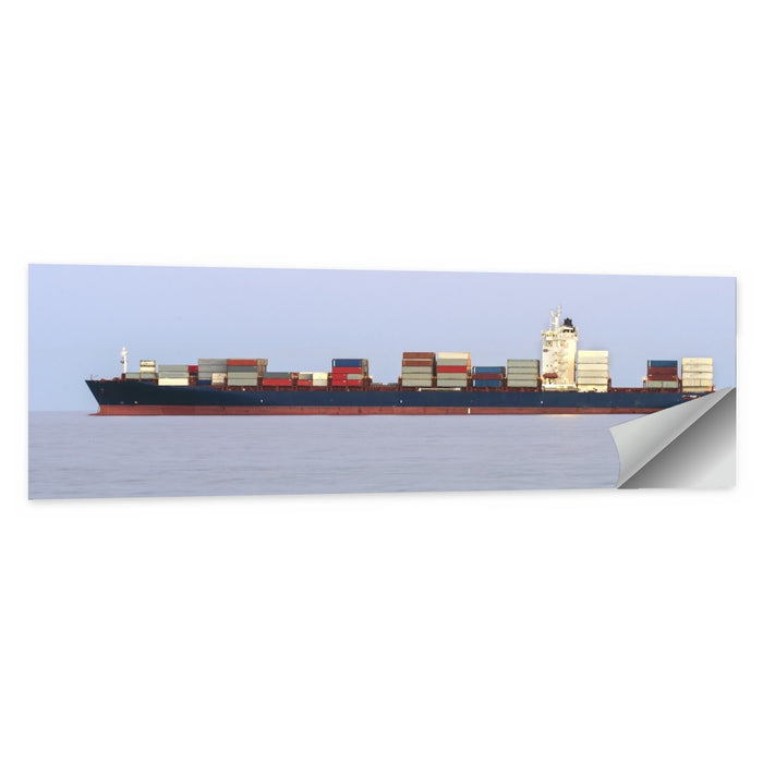 Container Ship on the Ocean Wall Art as a poster print
