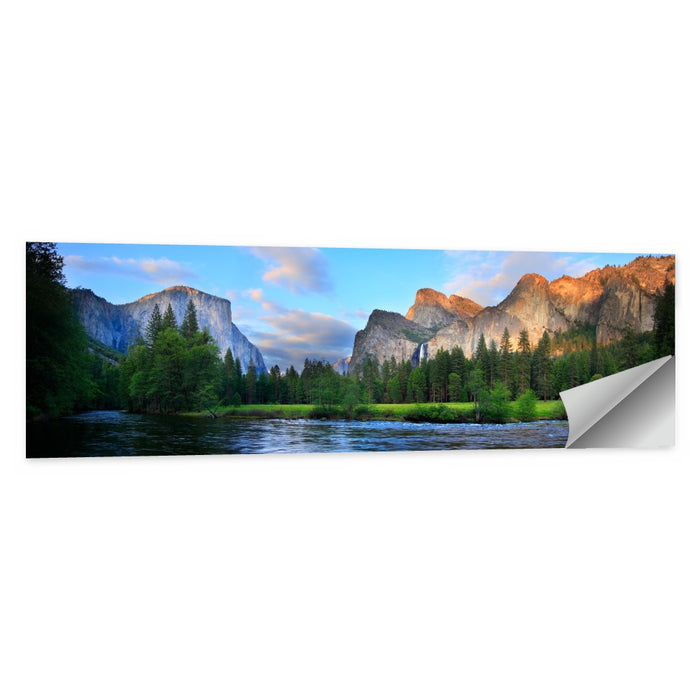 Yosemite Valley Golden Hour Vista Wall Art as a poster print