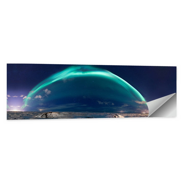 Northern Lights Over Reykjavik Wall Art as a poster print