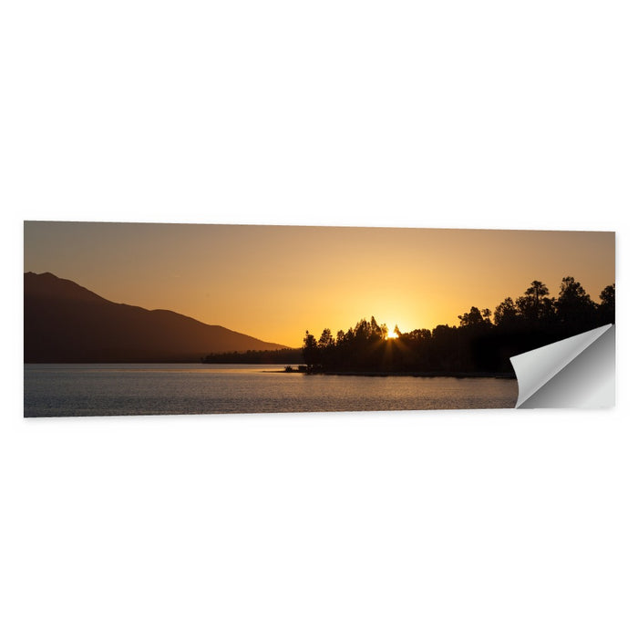 Lake Brunner Golden Sunset Wall Art as a poster print