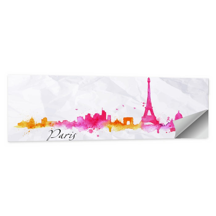 Paris Watercolor Sketch Wall Art as a poster print