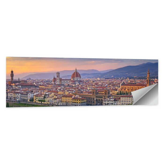 Florence Duomo Skyline at Golden Hour Wall Art as a poster print