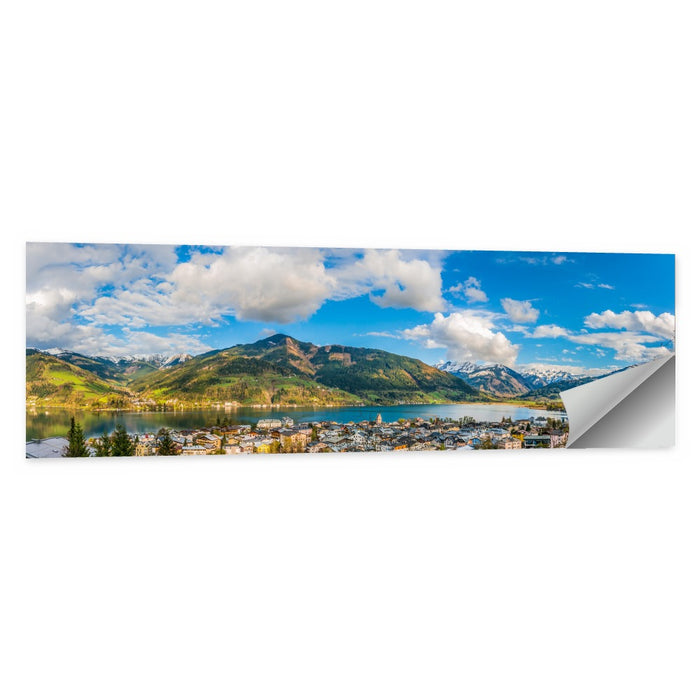 Zell Am See Shoreline Wall Art as a poster print